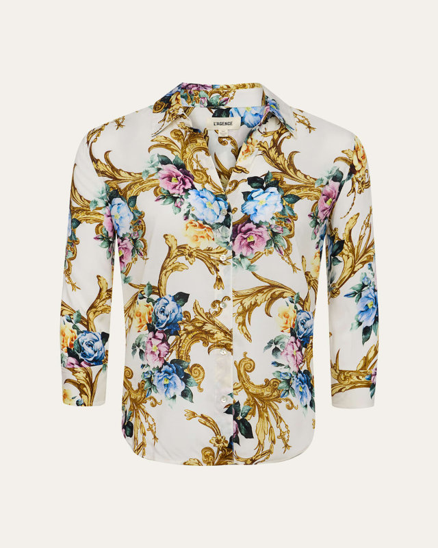 Camille Button-Front Blous